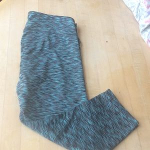 Blue/Grey Cropped Leggings in Small